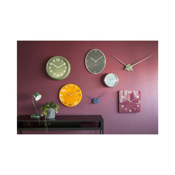 Czerwony zegar Karlsson Time Burgundy, 35x35 cm-image-1