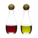 Zestaw 2 butelek na ocet i olej Sagaform Oval, 300 ml