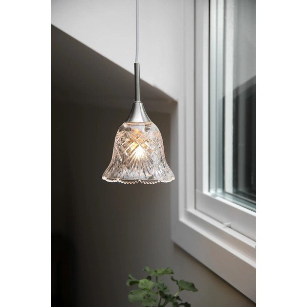 Lampa wisząca w kolorze srebra ze szklanym kloszem ø 13,5 cm Luna – Markslöjd-image-1