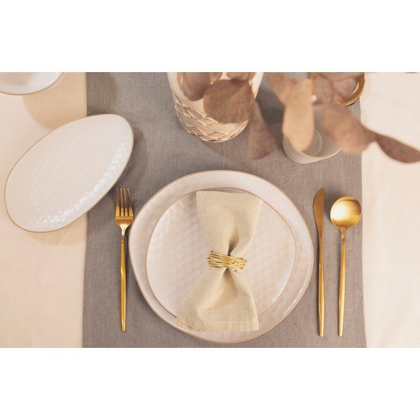 Białe głębokie kamionkowe talerze zestaw 6 szt. Imprints – Villa Altachiara-image-1