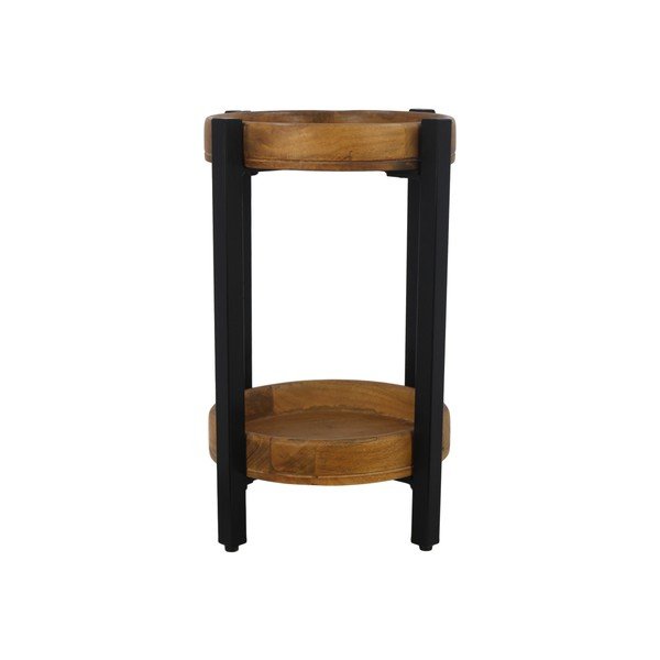 Stolik z drewna mangowca HSM collection Ediash, ⌀ 35 cm-image-2
