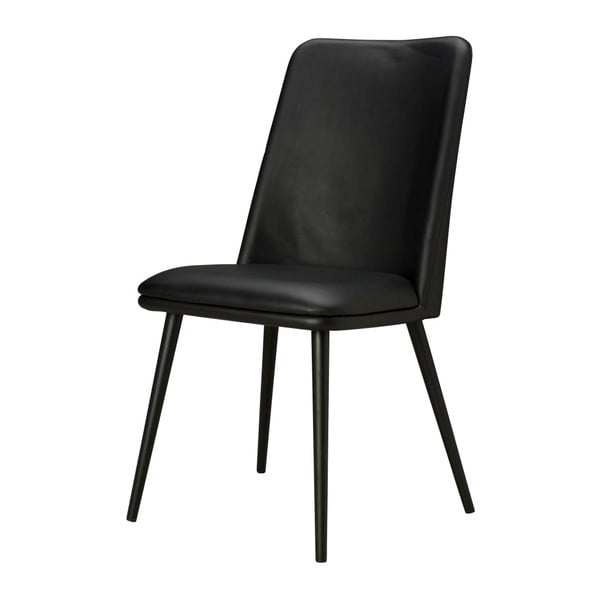 Czarne  krzesło z czarnymi nogami Aemely Dormund