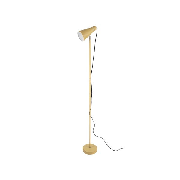 Musztardowożółta lampa stojąca Leitmotiv Mini Cone, wys. 147,5 cm