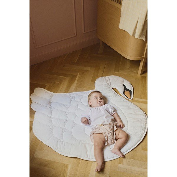 Kremowa mata do zabawy dla dzieci 100x110 cm Swan – Lorena Canals-image-1