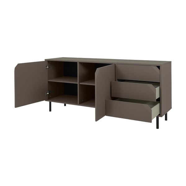 Ciemnoszara niska komoda 177x77 cm Corner – Tenzo-image-3