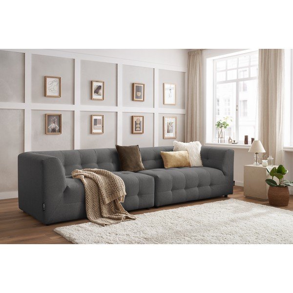 Ciemnoszara sofa 324 cm Kleber – Bobochic Paris-image-1