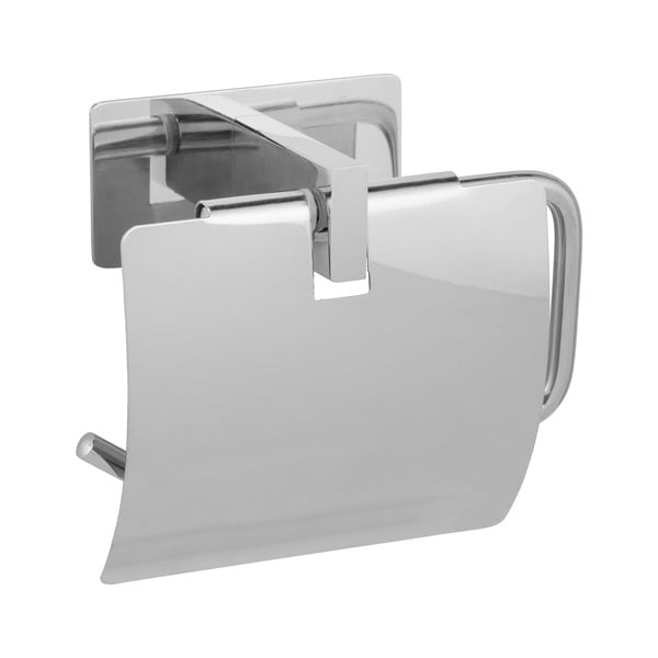 Samoprzylepny uchwyt na papier toaletowy ze stali nierdzewnej w kolorze srebra z połyskiem Genova – Wenko