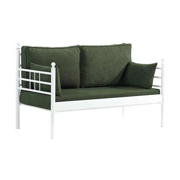 Zielona metalowa sofa ogrodowa Manyas – Floriane Garden