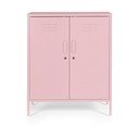 Jasnoróżowa metalowa szafka z zamkiem 80x101,5x40 cm Cambridge – Yes Everyday