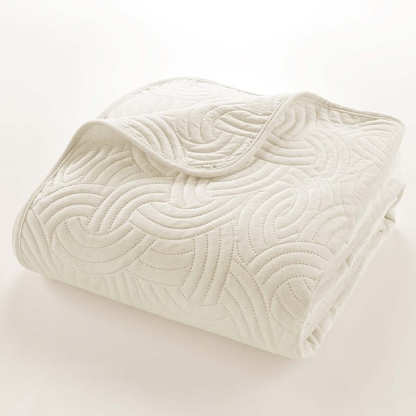 Beżowa narzuta z aksamitu 220x240 cm Solange – douceur d'intérieur-image-2