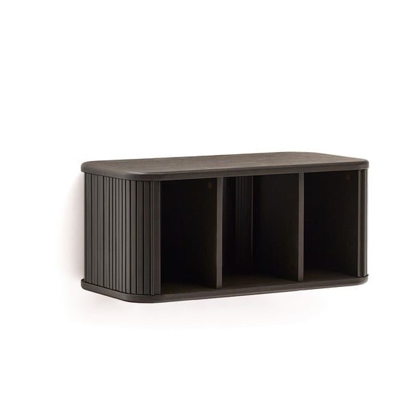 Ciemnobrązowa wisząca szafka pod umywalkę w dekorze jesionu 90x40 cm Mailen – Kave Home-image-2