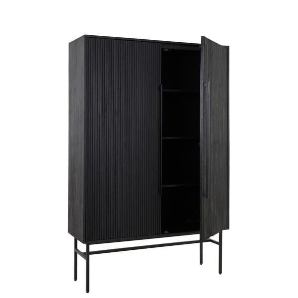 Czarna szafka z litego drewna mango 120x180 cm Abage – Light & Living-image-3