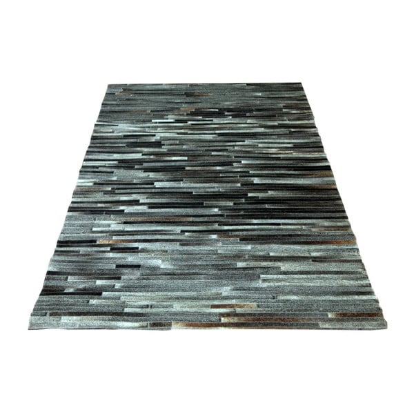 Ciemnoszary dywan ze skóry bydlęcej Hide, 240x170 cm