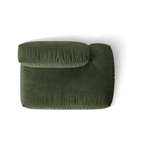 Zielony aksamitny moduł sofy (prawostronny) Martina – Micadoni -image-3