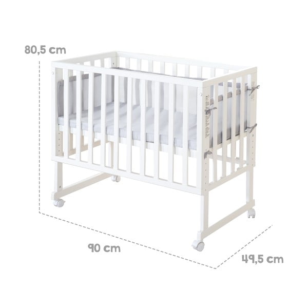 Białe łóżeczko 90x45 cm – Roba-image-3