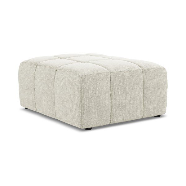 Beżowy podnóżek z materiału bouclé Aloha – Makamii-image-3