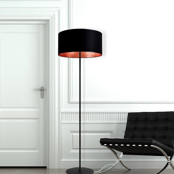 Czarno-miedziana lampa stojąca Sotto Luce Mika, ⌀ 40 cm-image-2