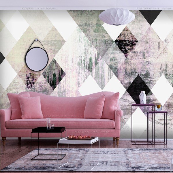 Tapeta wielkoformatowa Artgeist Rhombic Chessboard, 200x140 cm-image-1