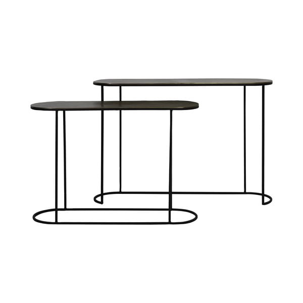 Metalowe konsole w kolorze brązu zestaw 2 szt. 28x118 cm Bocov – Light & Living