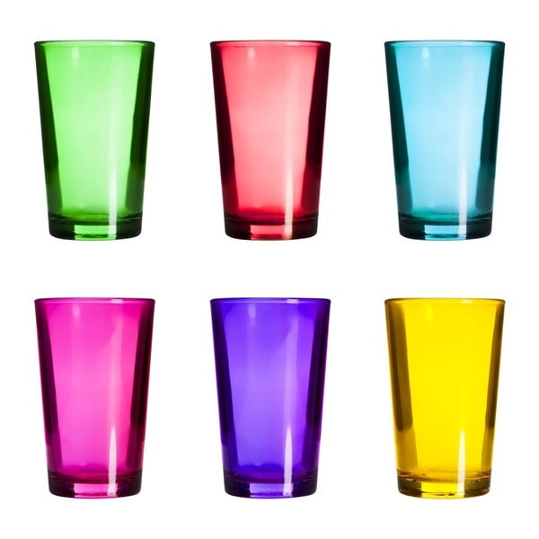 Zestaw 6 kolorowych szklanek Yakamoz