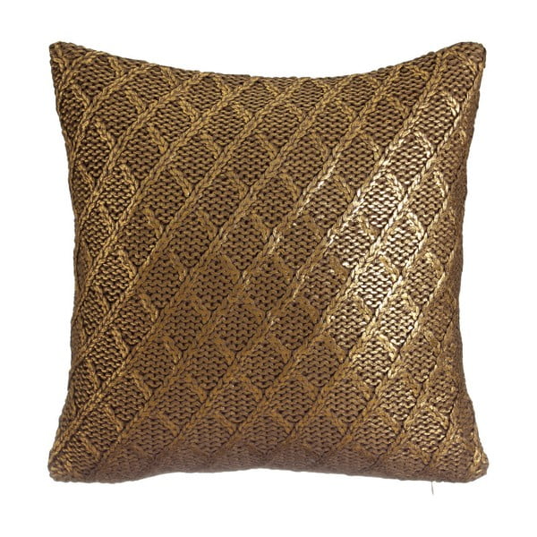 Złoto-brązowa poduszka Denzzo Luxury, 45x45 cm