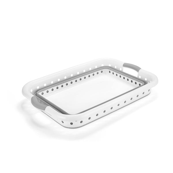 Biało-szary plastikowy kosz na pranie 40 l – Addis-image-2