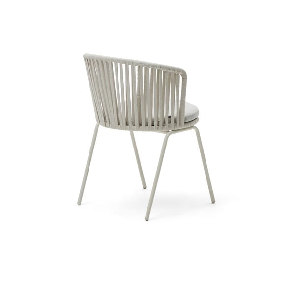 Białe metalowe krzesło ogrodowe Saconca – Kave Home-image-3