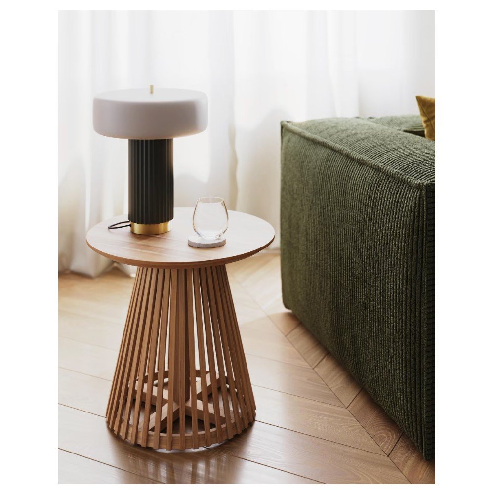 Biało-zielona lampa stołowa z metalowym kloszem (wys. 37,5 cm) Serenella – Kave Home (zdjęcie 5)