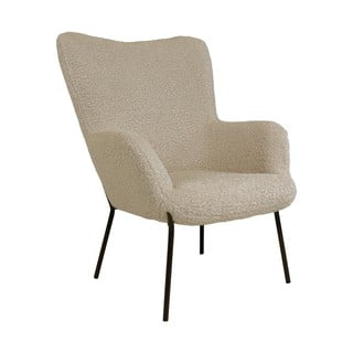 Beżowy fotel z imitacji futra Glasgow – Bonami Essentials