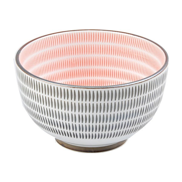 Porcelanowa miska Pink Stripes, 12.8 cm