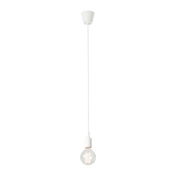 Biała lampa wisząca bez abażuru SULION Vintage