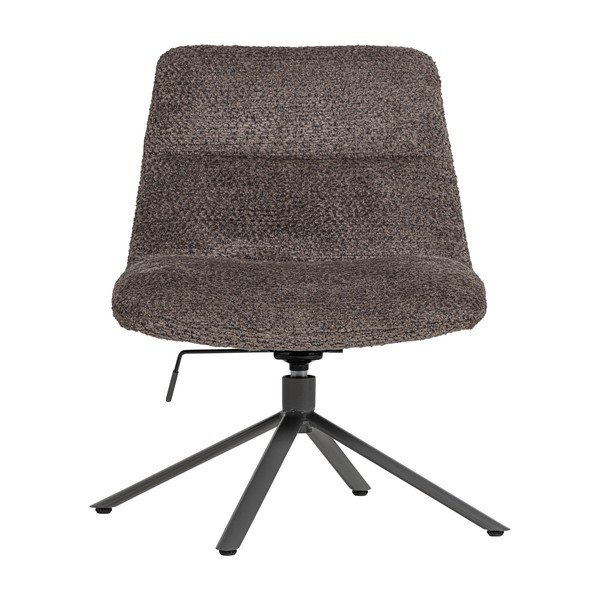 Brązowy obrotowy fotel z materiału bouclé Soren – WOOOD-image-2