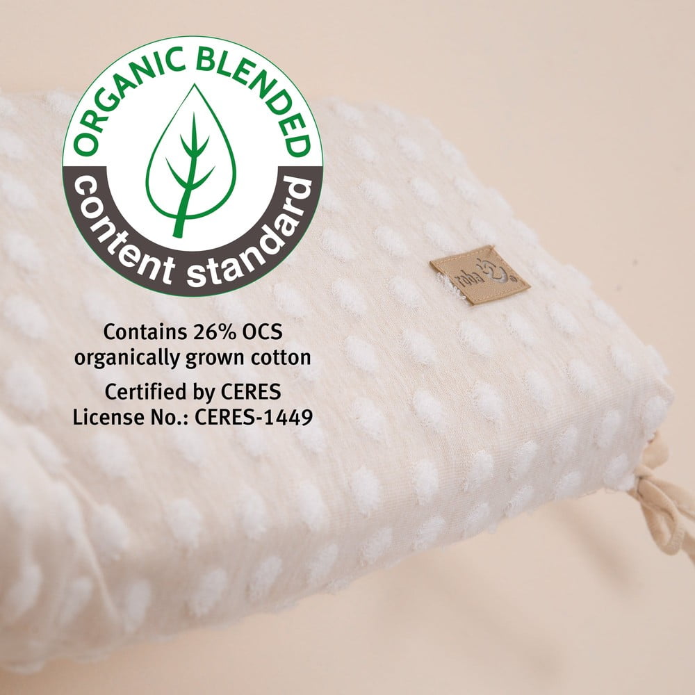 Beżowy ochraniacz do łóżeczka z mieszanki bawełny 170 cm Frosty Almond – Roba (zdjęcie 8)