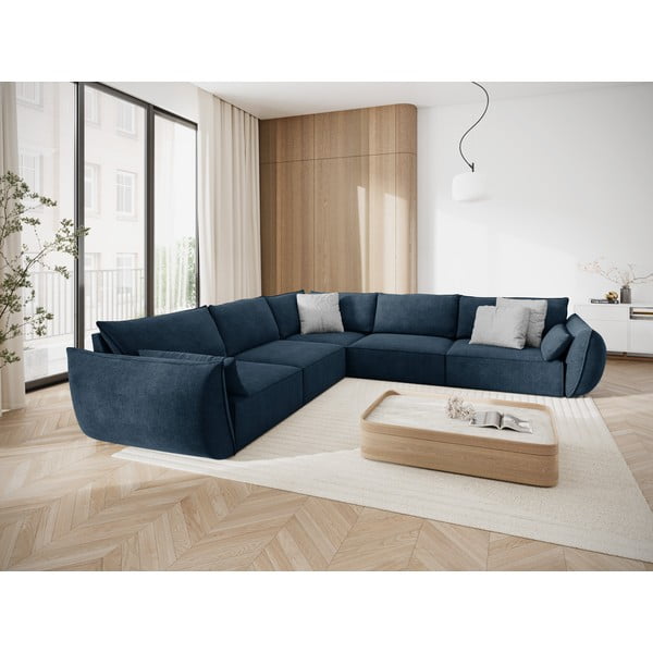 Ciemnoniebieski narożnik (róg zmienny) Vanda – Mazzini Sofas-image-1