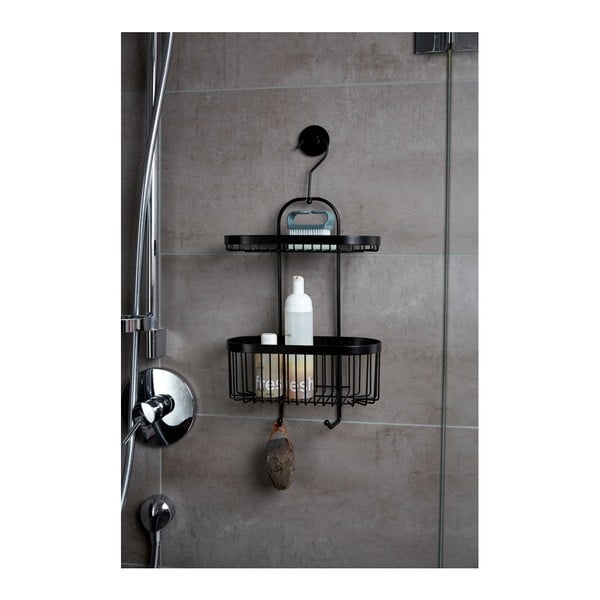 Czarny koszyk ścienny Wenko Classic Plus 2 Tier Caddy-image-4