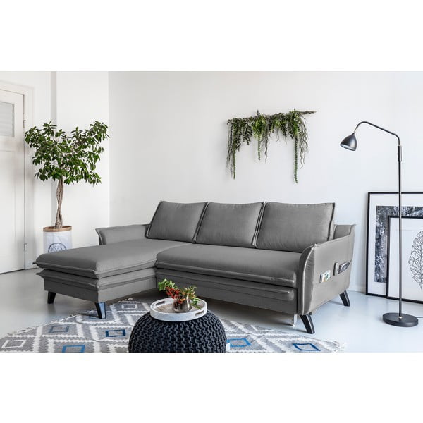 Szary narożnik rozkładany Miuform Charming Charlie, lewostronny-image-3