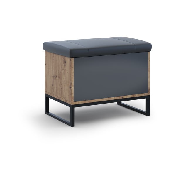 Szafka na buty w dekorze dębu z ławką 62x50 cm Olis – Cosmopolitan Design-image-4