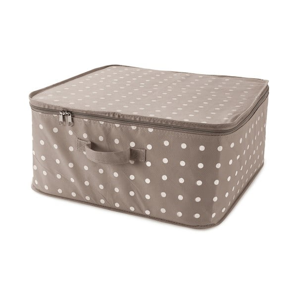 Beżowy duży organizer tekstylny z suwakiem Compactor Dots, 46x20,5 cm-image-2