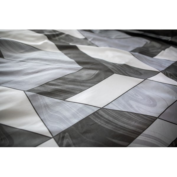 Szara pościel z satyny bawełnianej Cotton House Kevin, 140x200 cm-image-2