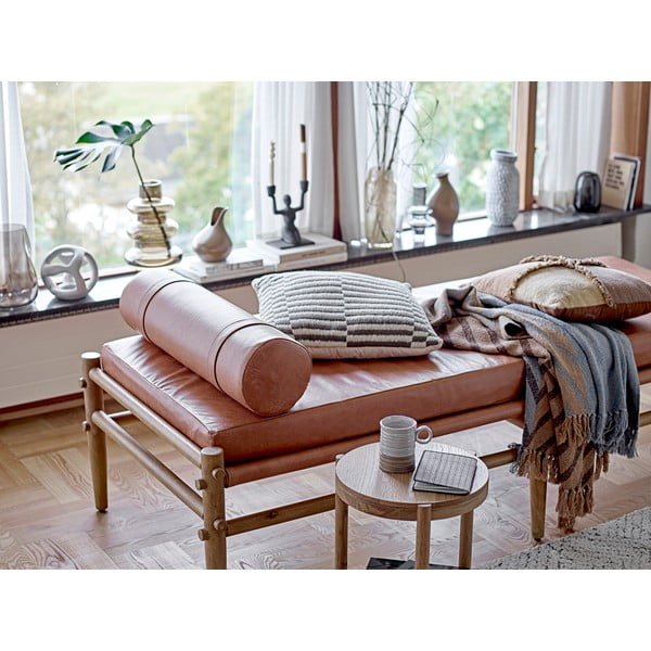 Kremowy dywan z mieszanki bawełny 150x210 cm Saxo – Bloomingville-image-1