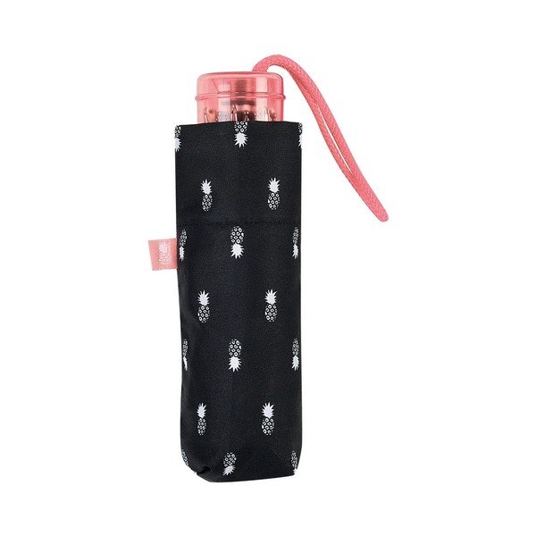 Czarna parasolka Ambiance Pineapples, ⌀ 92 cm
