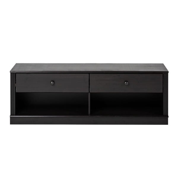 Ciemnobrązowa szafka pod TV z litego drewna sosnowego 137x47 cm Anita – Støraa