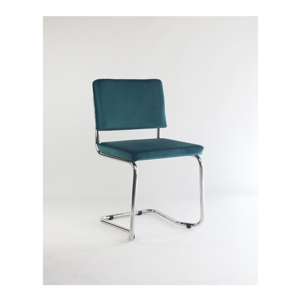 Krzesło z turkusowym aksamitnym obiciem Velvet Atelier Bertha