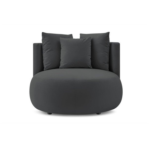 Ciemnoszary aksamitny fotel Cesar – Bobochic Paris-image-3