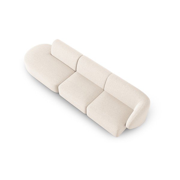 Beżowa sofa  z tkaniny szenilowej prawostronna 311 cm Paolo – Milo Casa-image-1