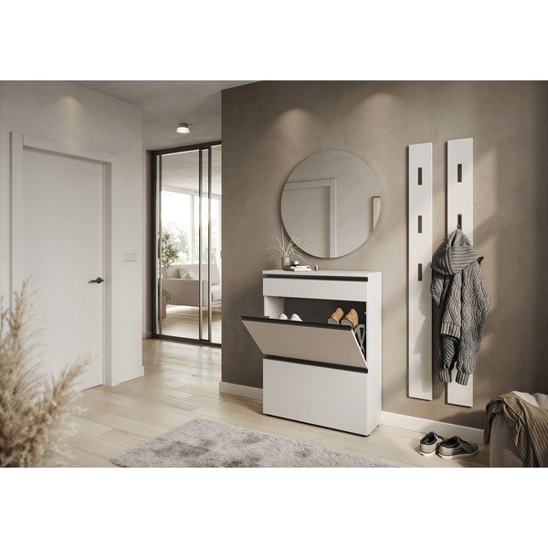 Kremowa szafka na buty 80x107x29 cm Baldone – Germania-image-1