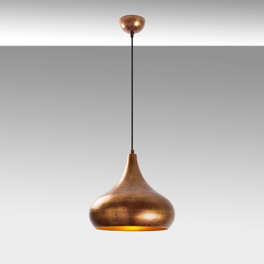 Lampa wisząca w kolorze miedzi z metalowym kloszem ø 30 cm Muba – Opviq lights (zdjęcie 4)