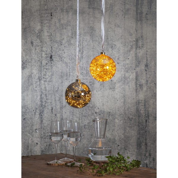 Ciemnoszara świąteczna dekoracja świetlna ø 15 cm Glow – Star Trading-image-1