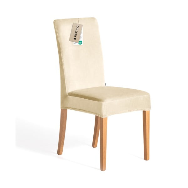 Beżowe elastyczne pokrowce na krzesło zestaw 4 szt. 48 cm Sento – Restilo-image-3