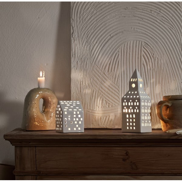 Ceramiczny świecznik na świeczkę typu tealight Urbania Lighthouse Church Tower – Kähler Design-image-1